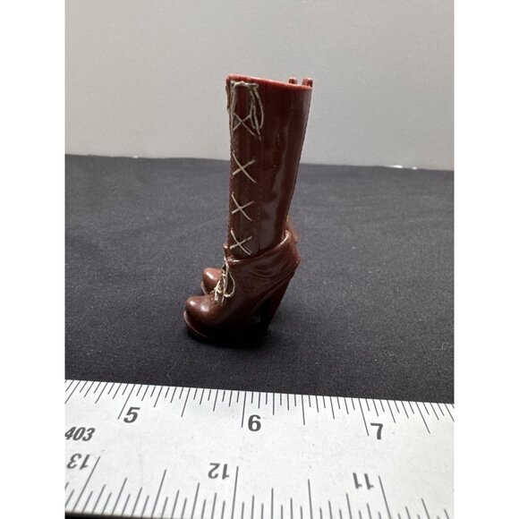 Bratz  Brown Doll Boots With Lace-Up Style Looking Design High Heels - Picture 3 of 7